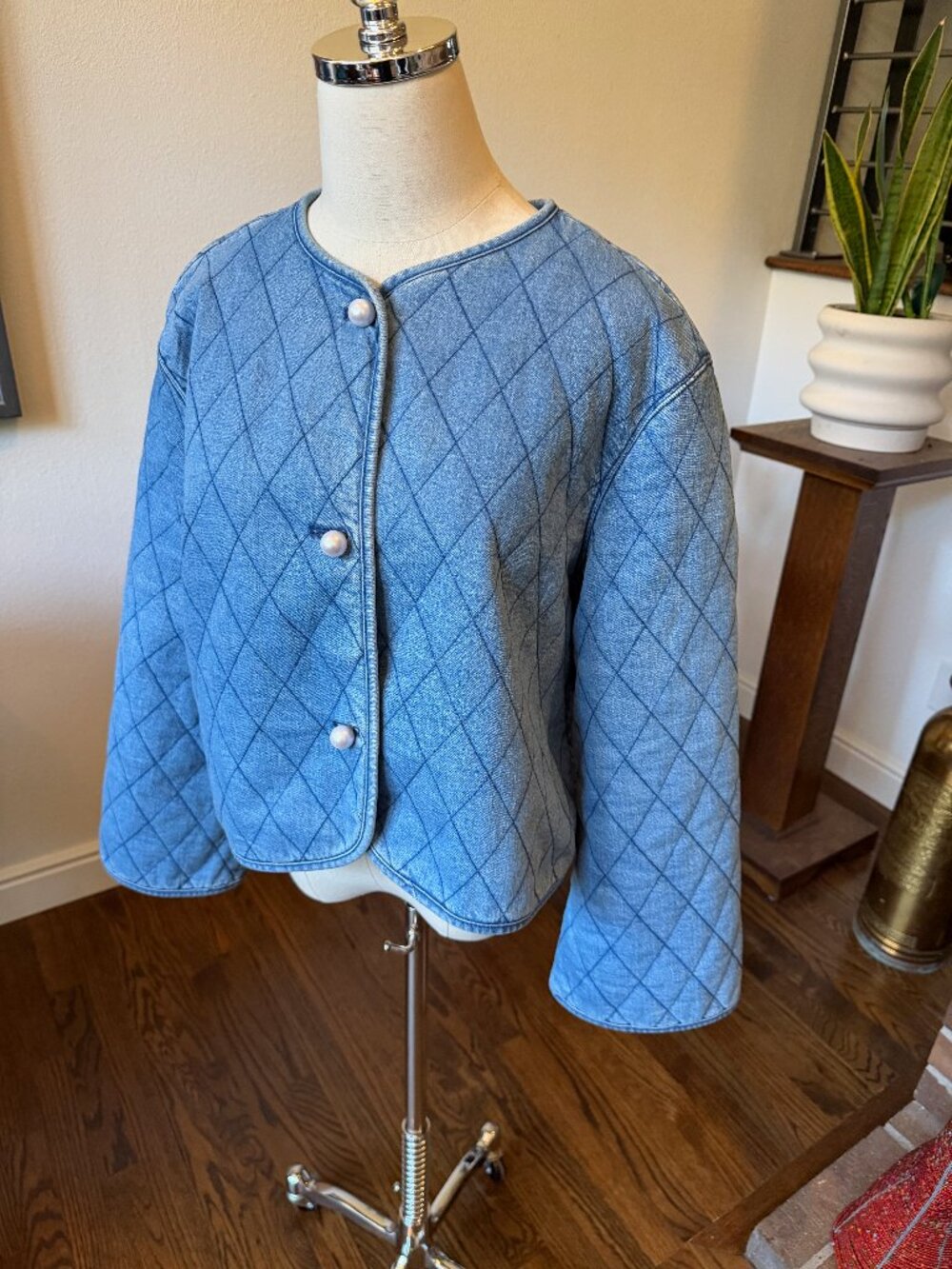 Kate Spade New York x Target Quilted Denim Jacket Size M Limited Edition Collab
